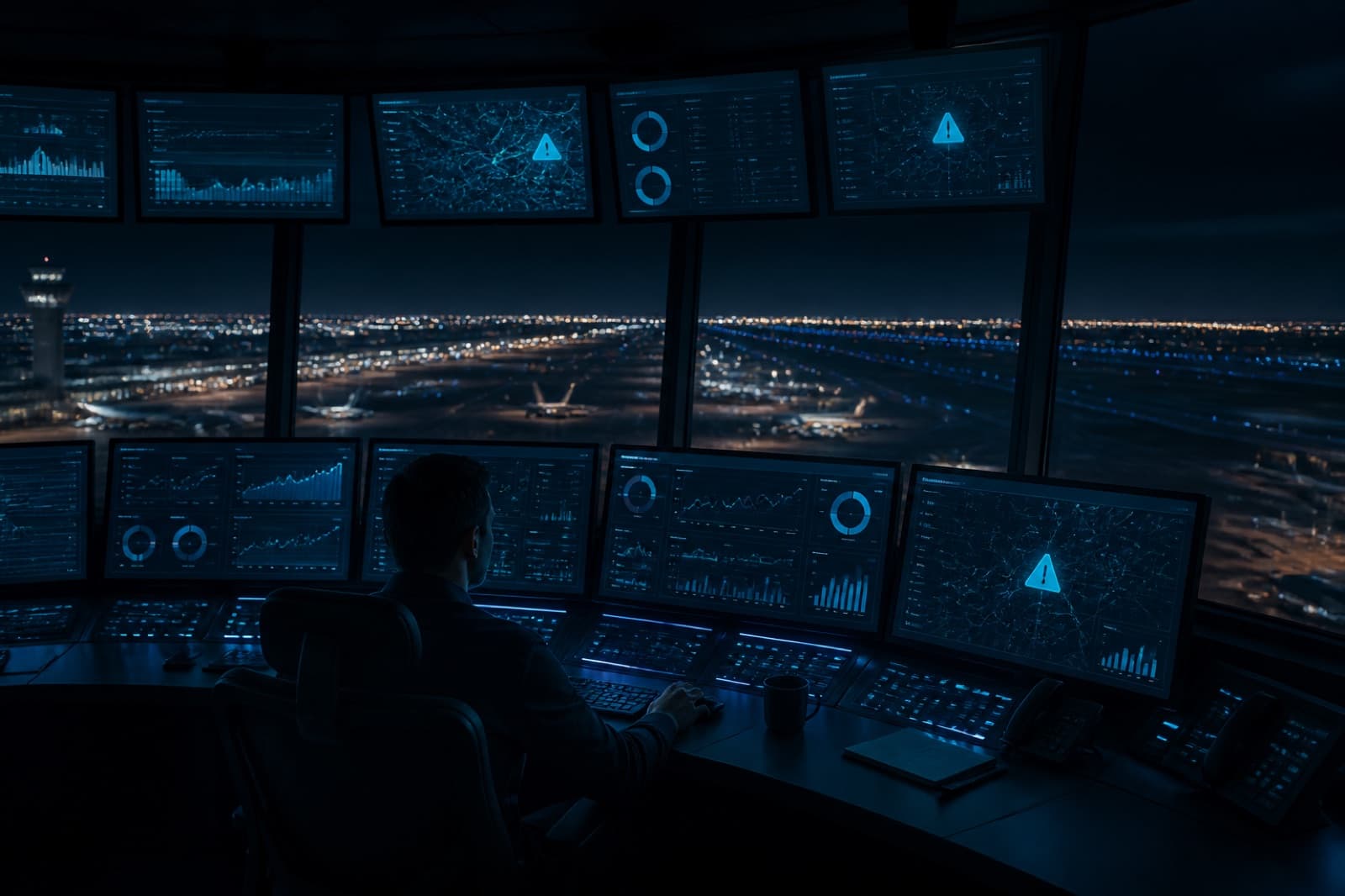 Control tower with dashboards and exception alerts